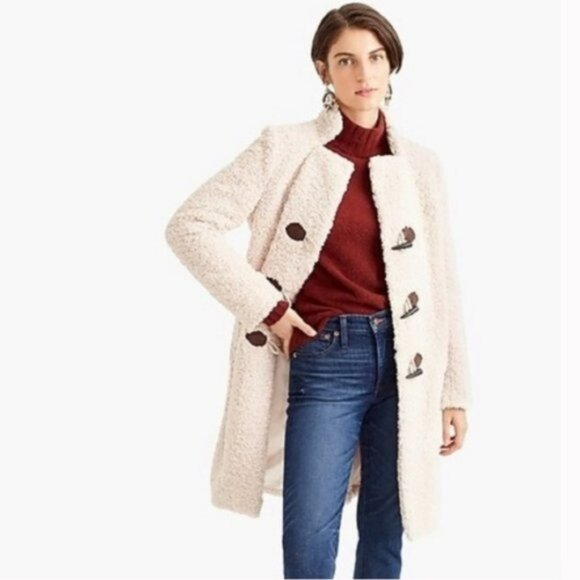J. Crew | Shearling Sherpa Toggle Coat in Cement - Picture 13 of 13
